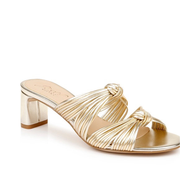 Jewel Badgley Mischka Cheryl Womens Strappy Block Heel Size 7 - Picture 1 of 8